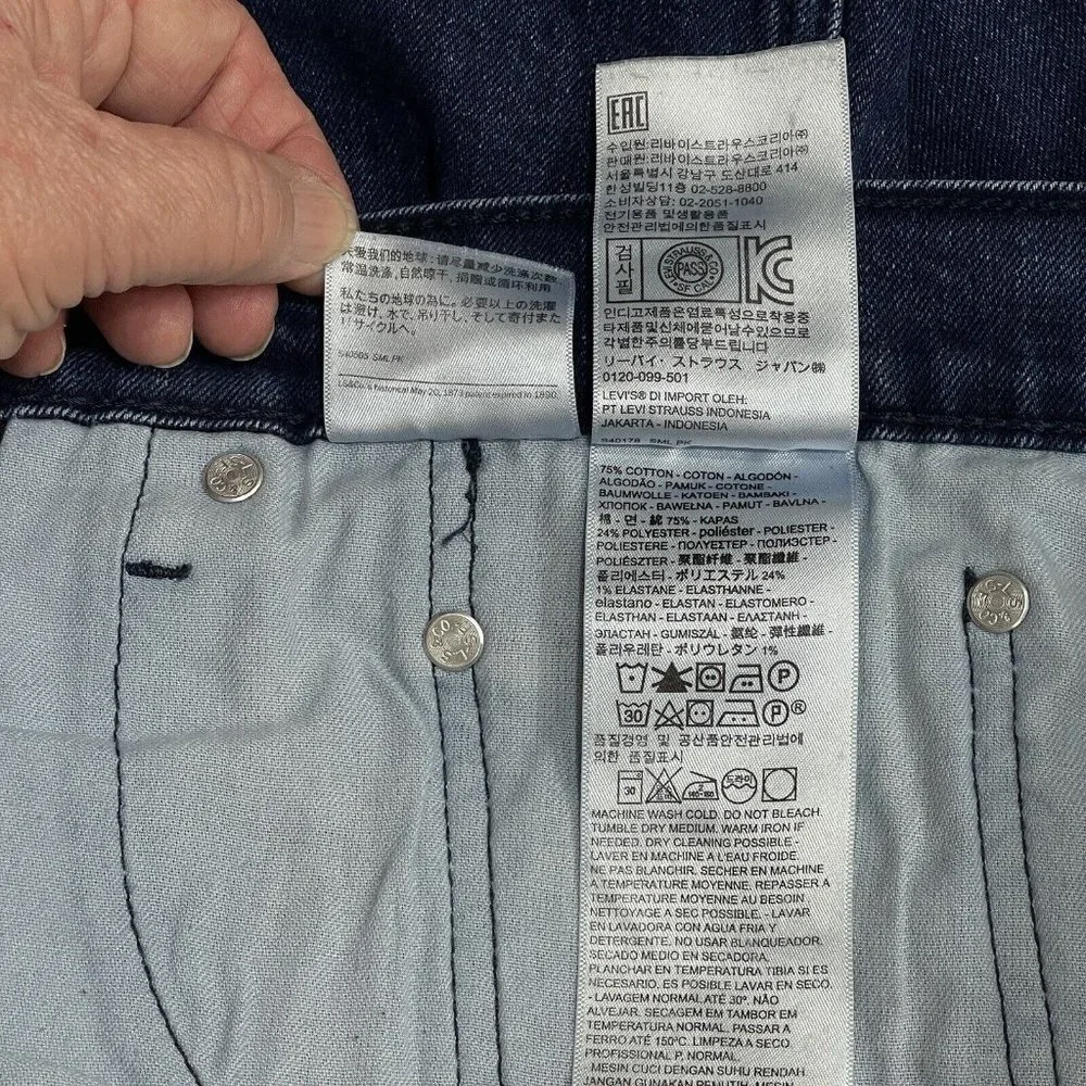 LEVI STRAUSS 550 Black Label Jeans Mens Relaxed Denim W50 L30 Straight Stretch‎